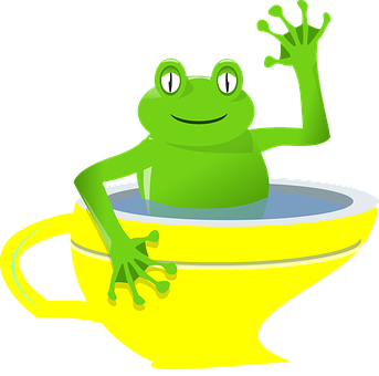Frogin Teacup Graphic PNG