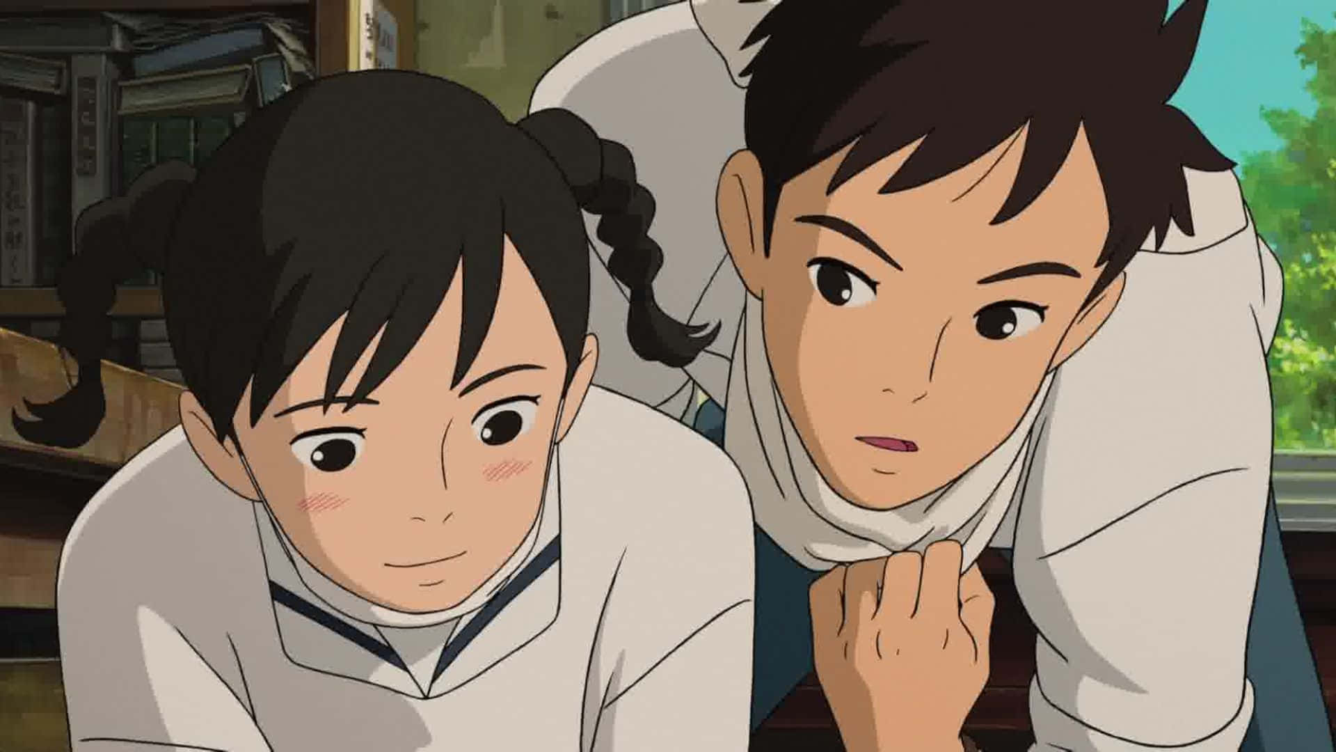 Umi and Shun together on Poppy Hill