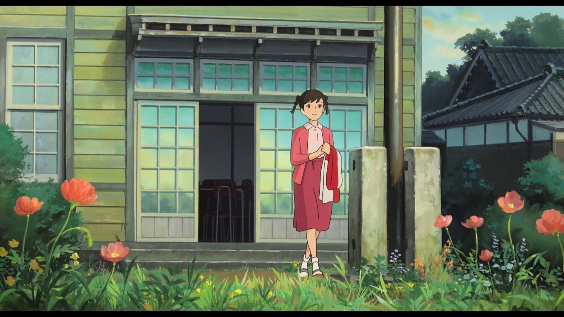 A peaceful scene of the port of Yokohama in the movie "From Up on Poppy Hill"