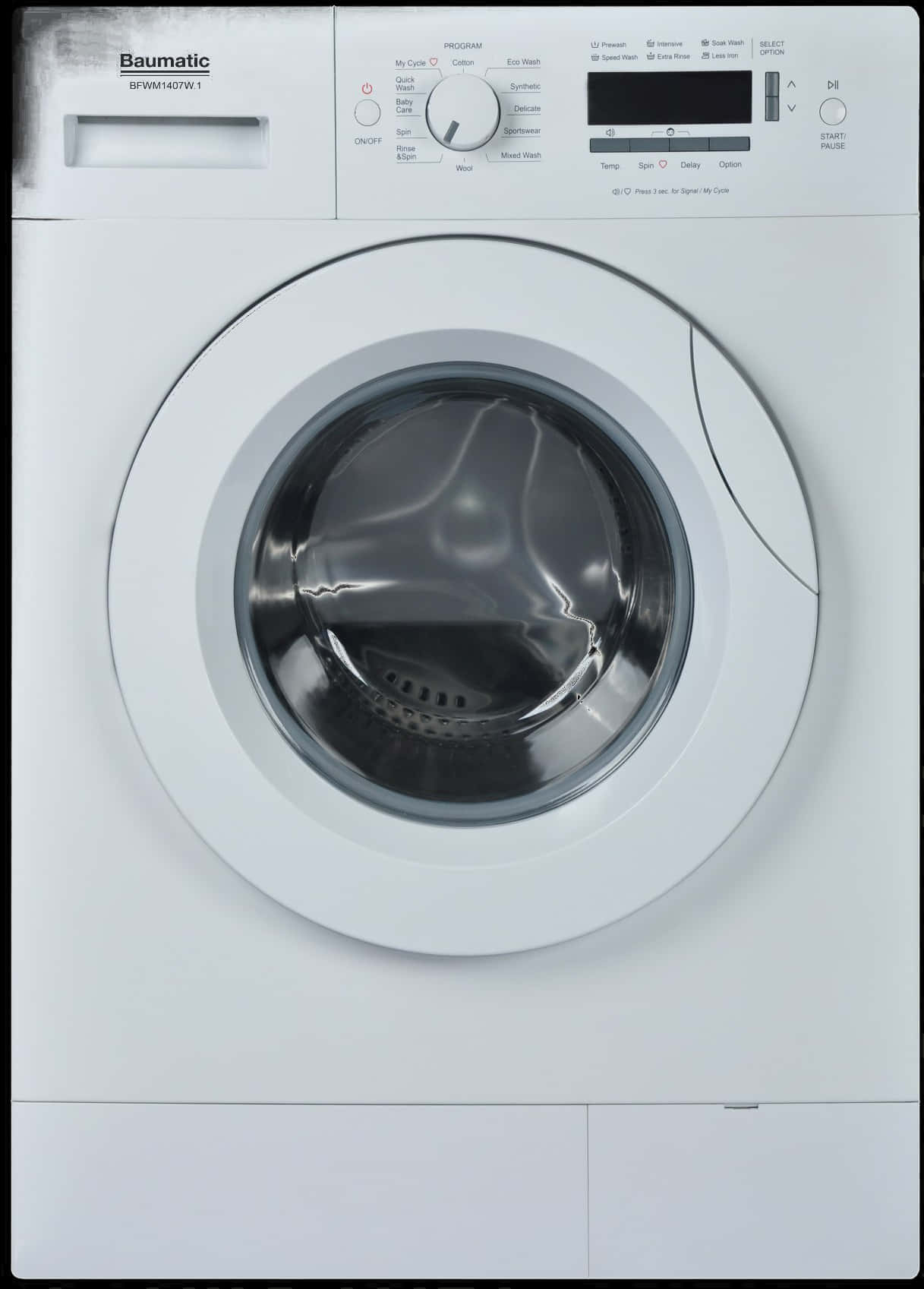 Front Loading Washing Machine Baumatic PNG