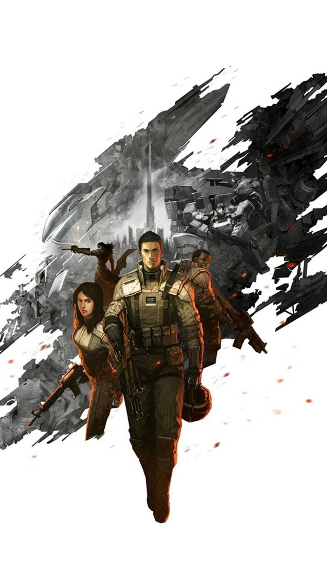 Engaging Action in Front Mission Evolved Android Gaming Wallpaper