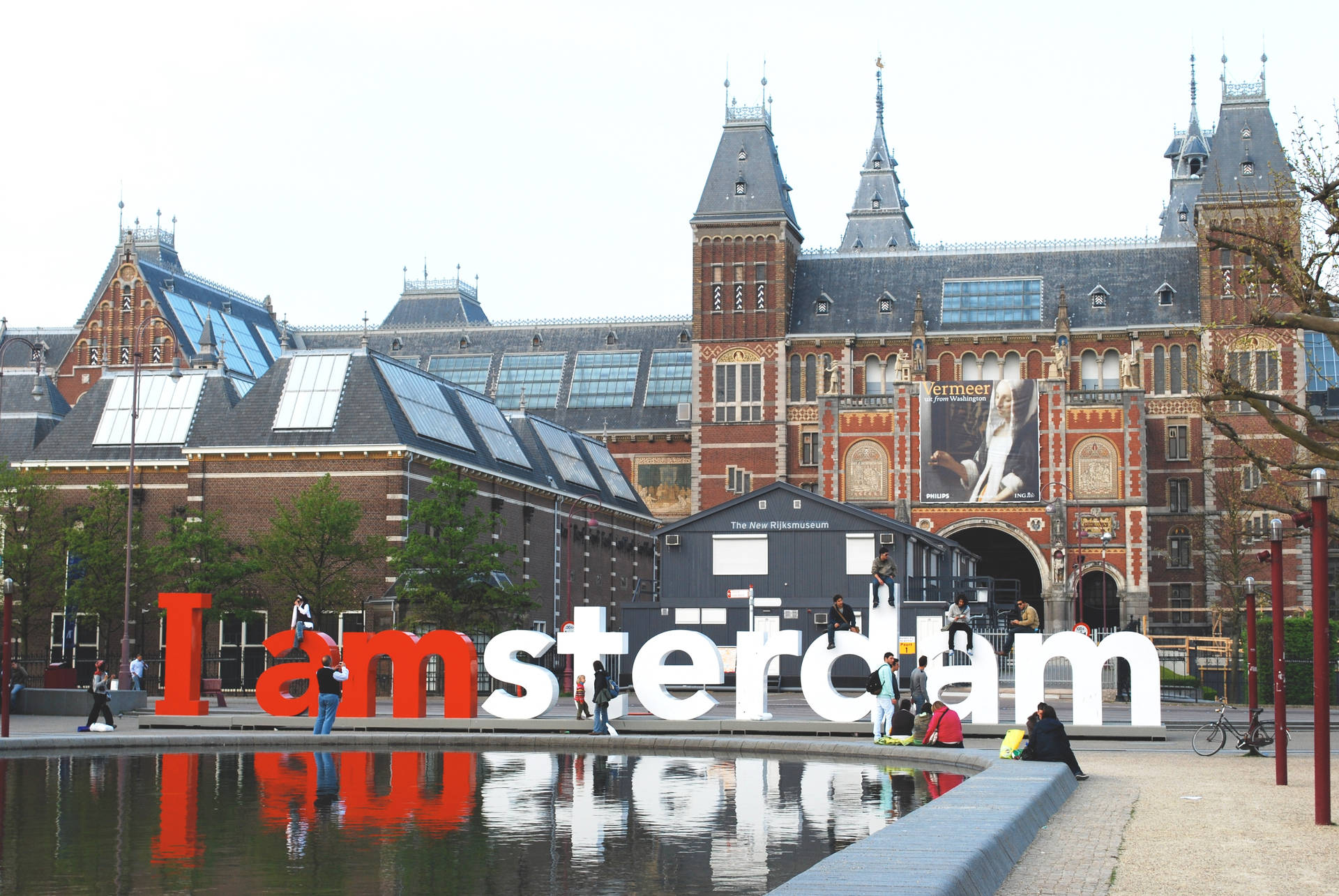 Front Of Rijksmuseum With Amsterdam Sign Picture