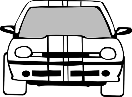 Front View Car Silhouette PNG