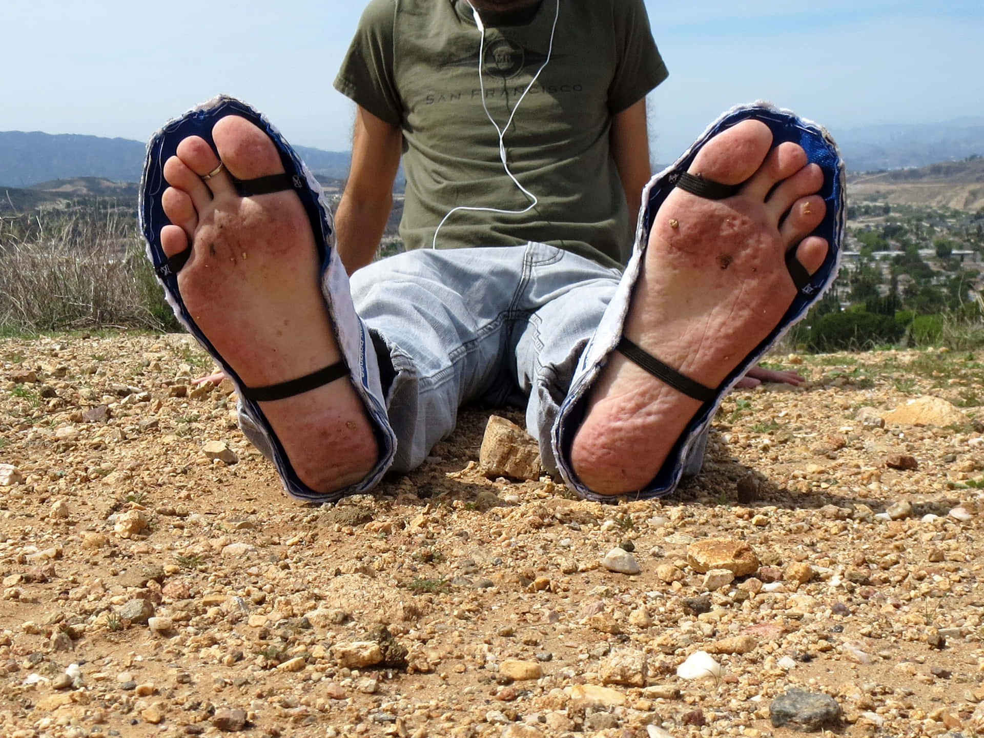 Front View Of Male Feet Wallpaper