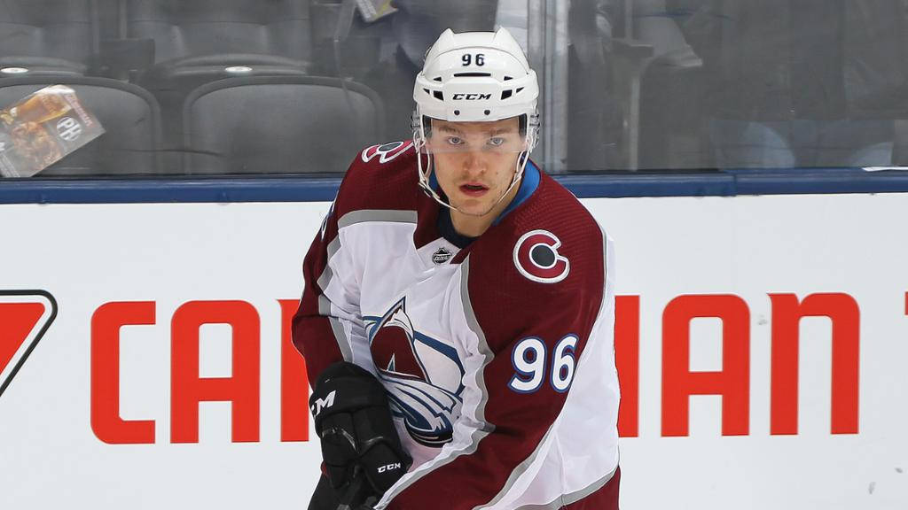 Front View Of Mikko Rantanen With Mouth Open And Serious Expression Wallpaper
