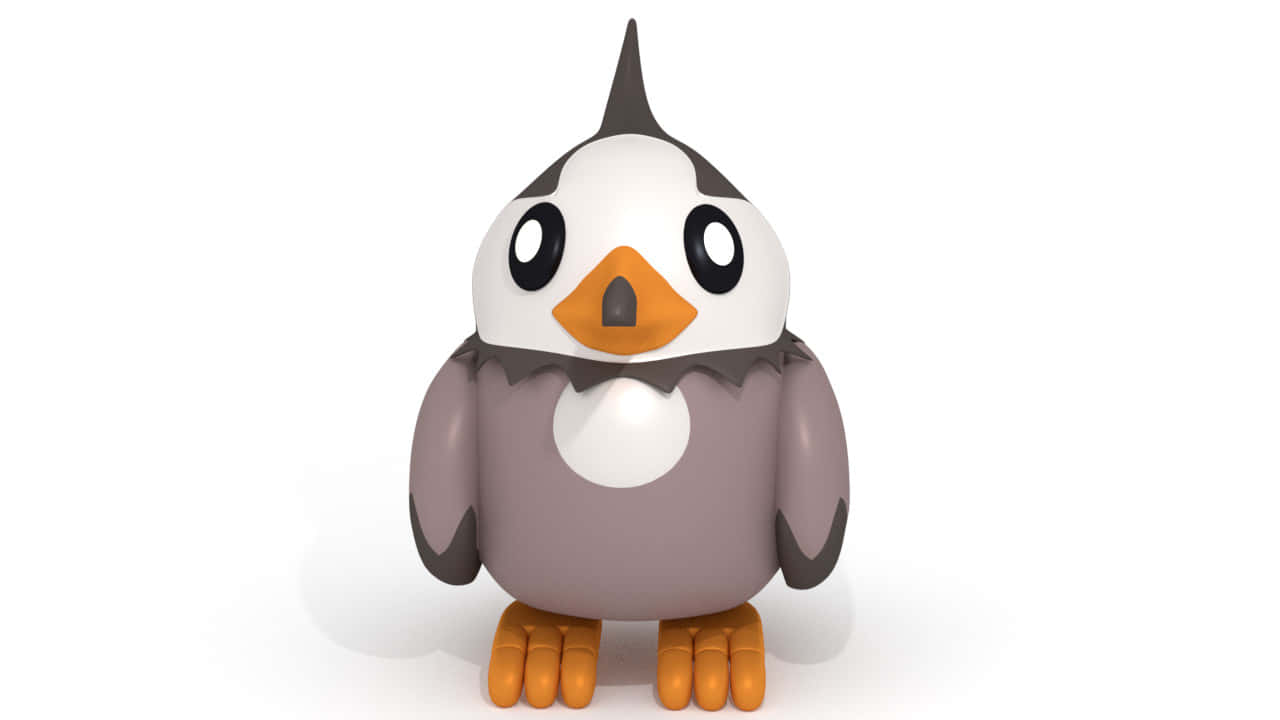 Front View Of Starly Figurine Wallpaper