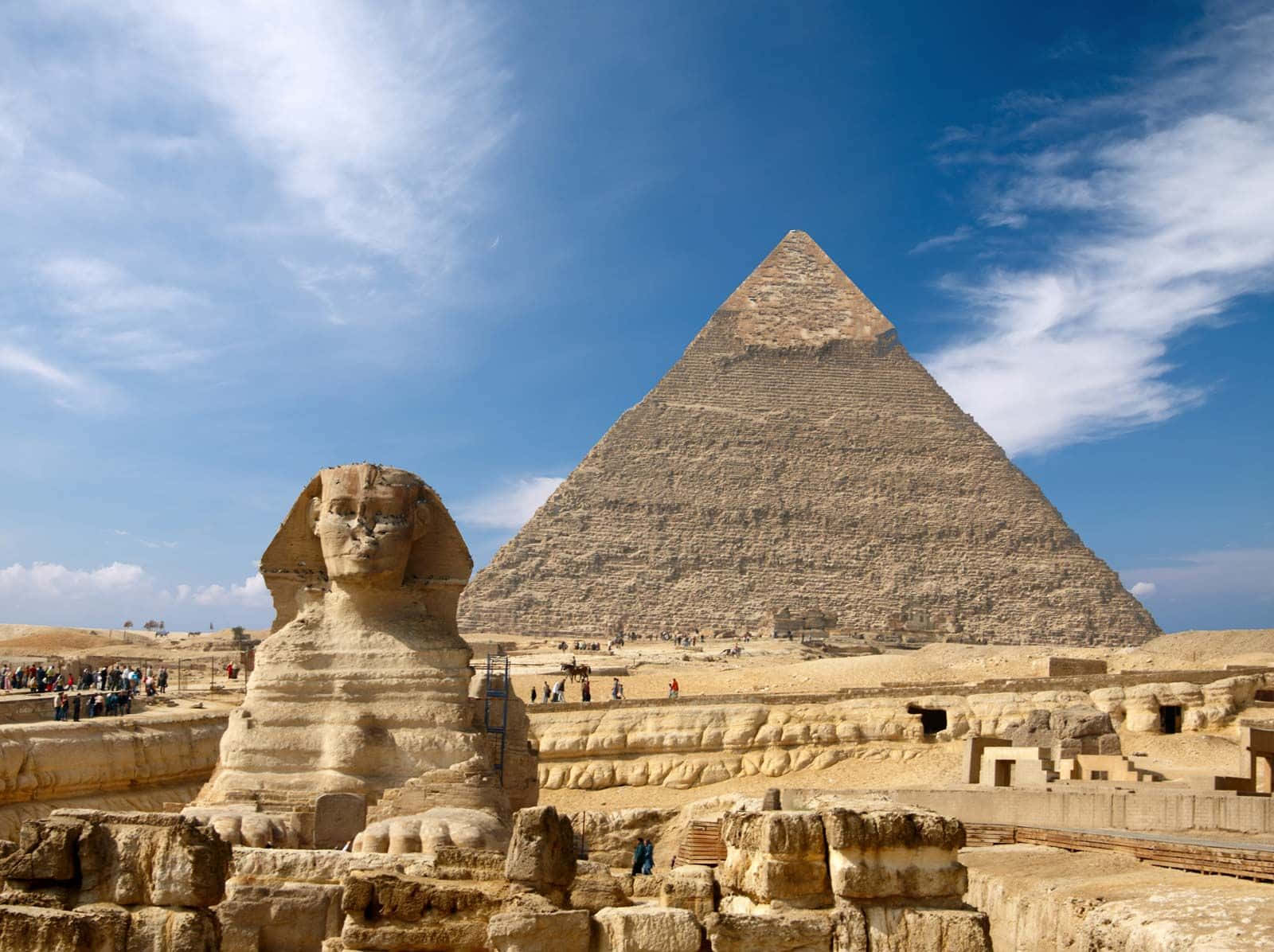 Front View Of The Great Sphinx Of Egypt Wallpaper