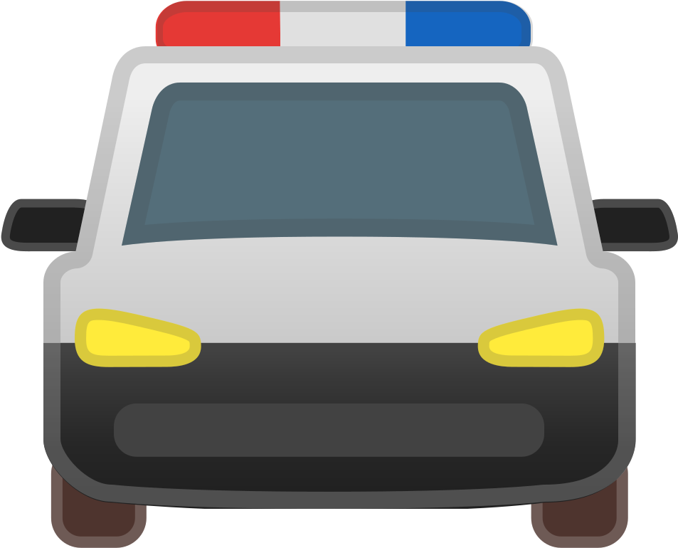Front View Police Car Illustration PNG