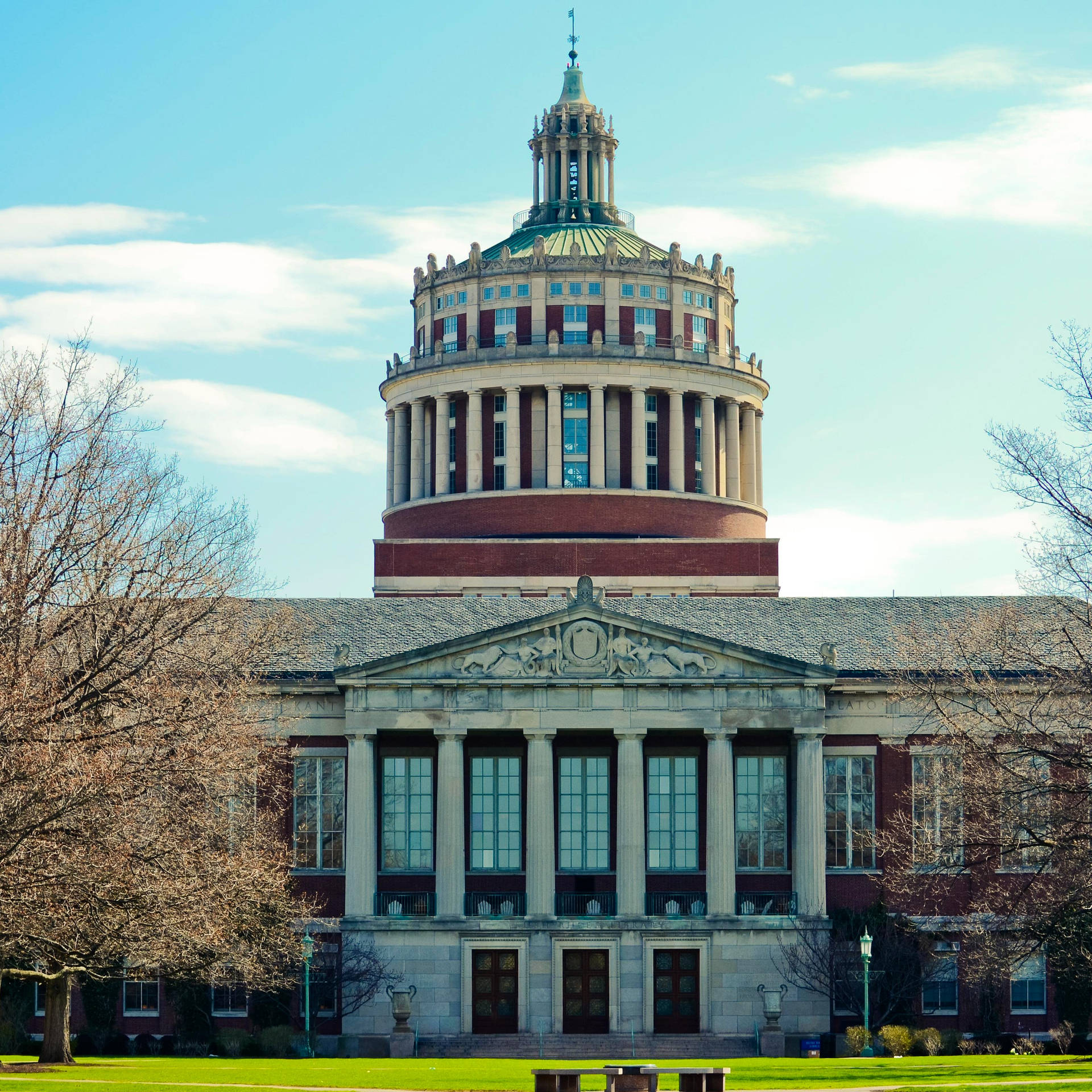 Majestic View of Rush Rhees Library - University of Rochester Wallpaper
