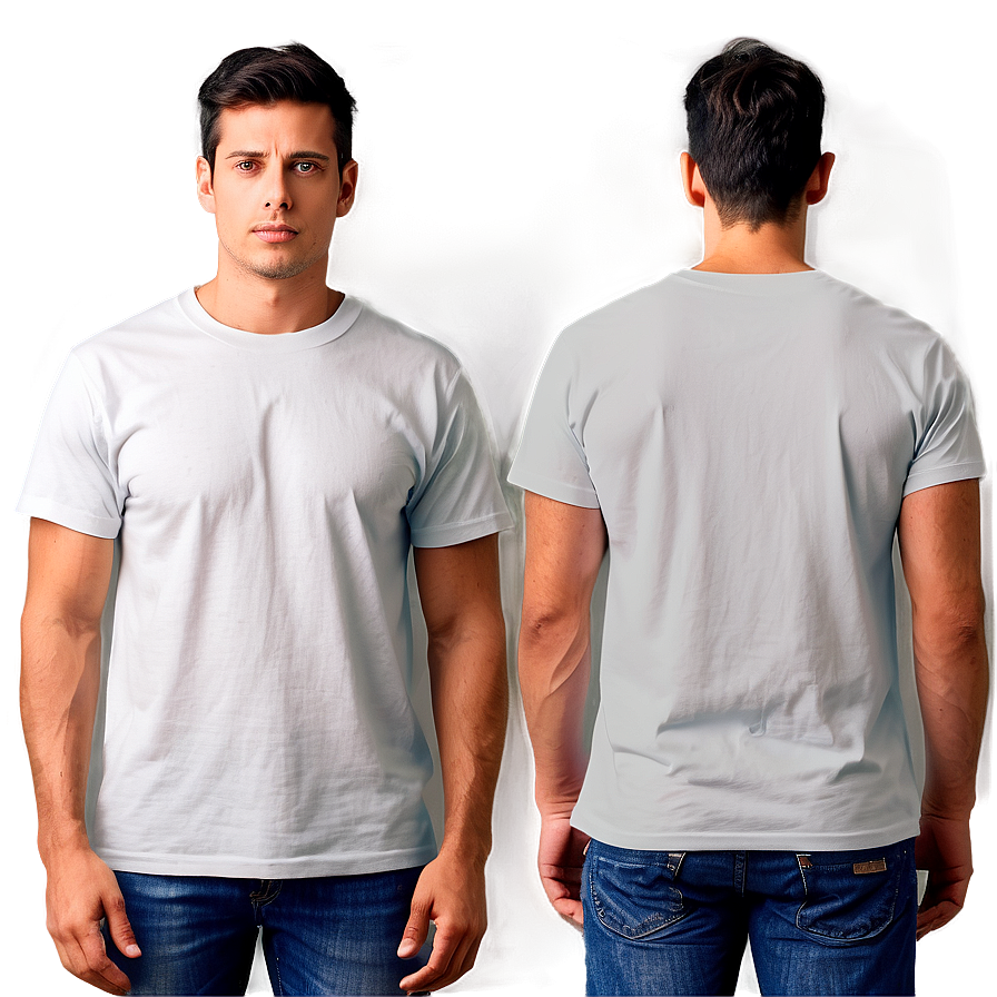 Front View White T-shirt Mockup Png 60 PNG