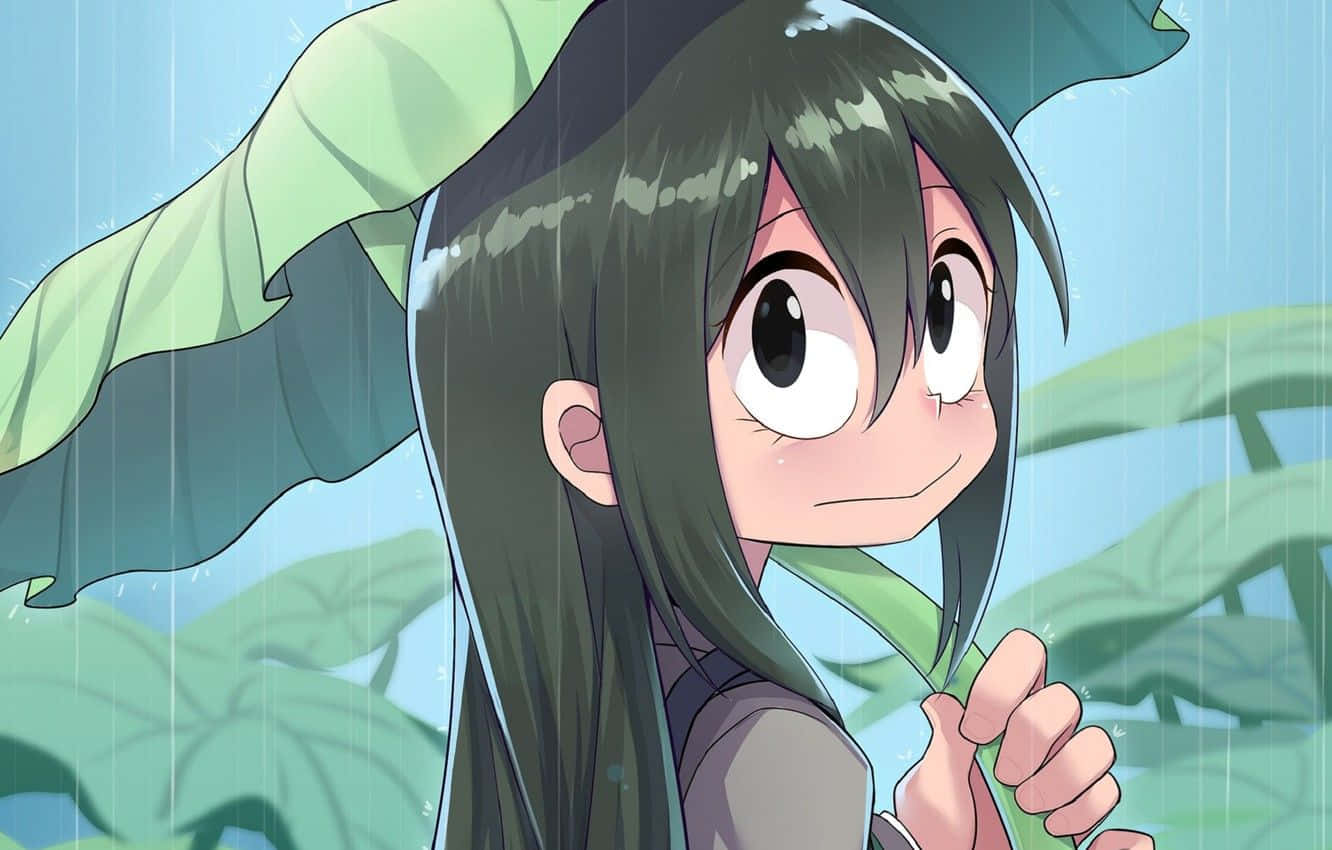 Froppy resting on a lotus leaf, surrounded by petals