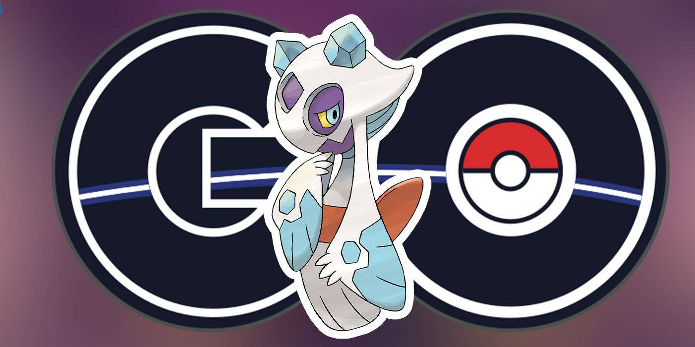 Froslass mod sort Pokémon Logo Tapet. Wallpaper