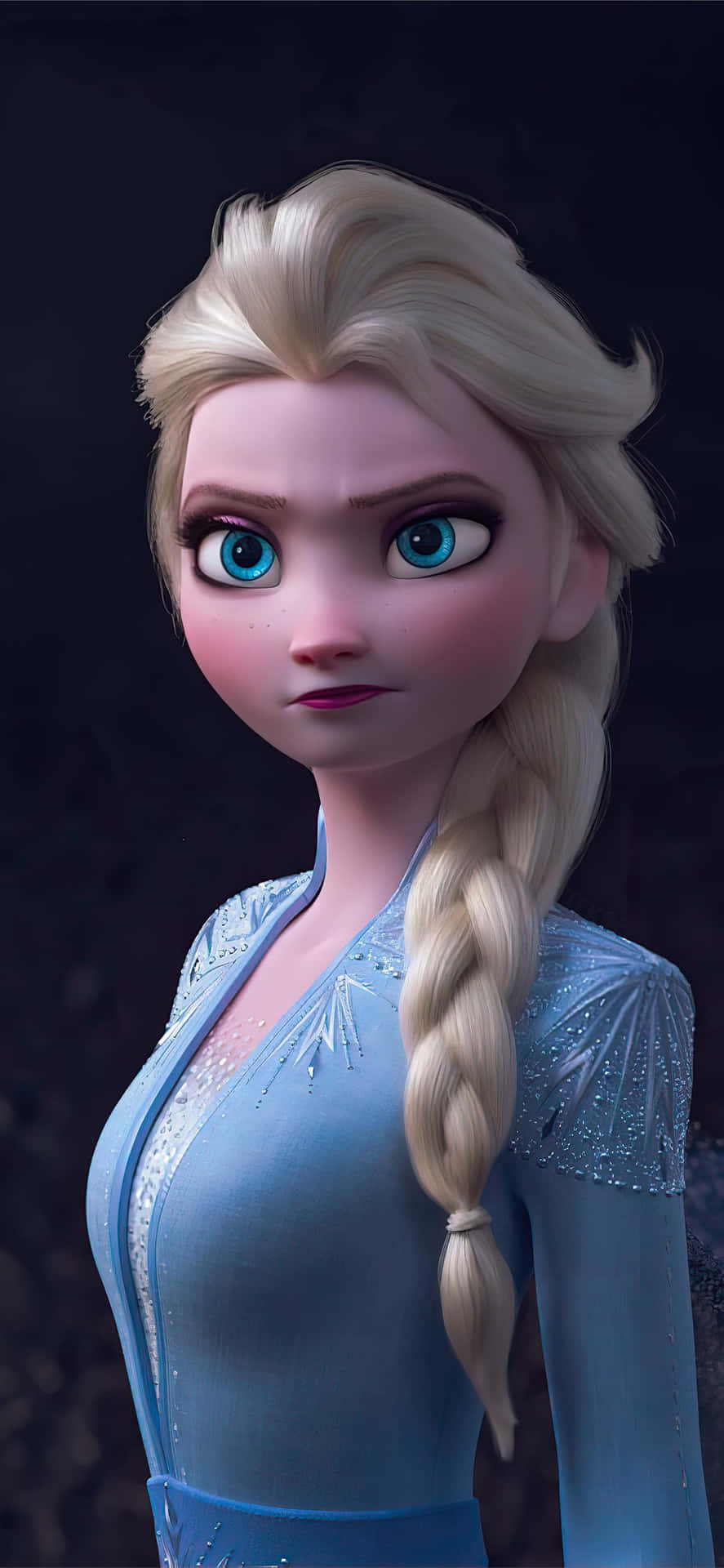 Billeder fra Frozen 2 danse tværs over dette tapet.