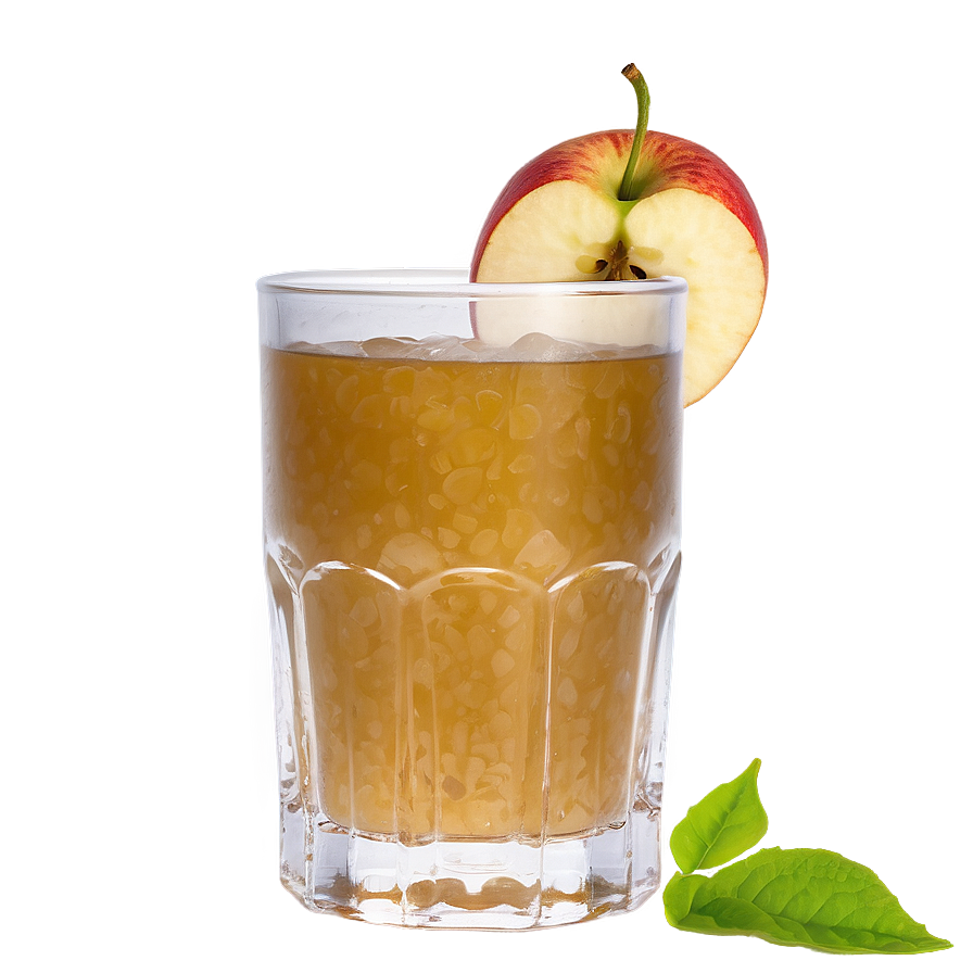 Frosted Apple Juice Glass Png 06132024 PNG