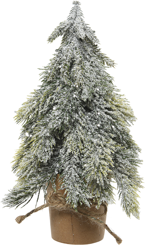 Frosted Artificial Christmas Tree PNG