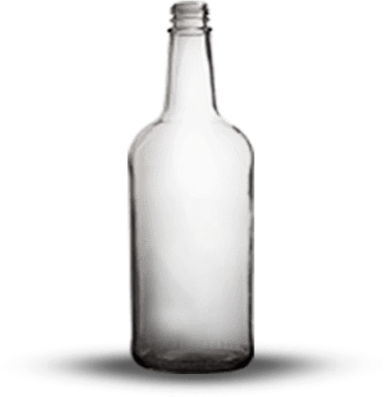 Frosted Glass Bottleon Gray PNG