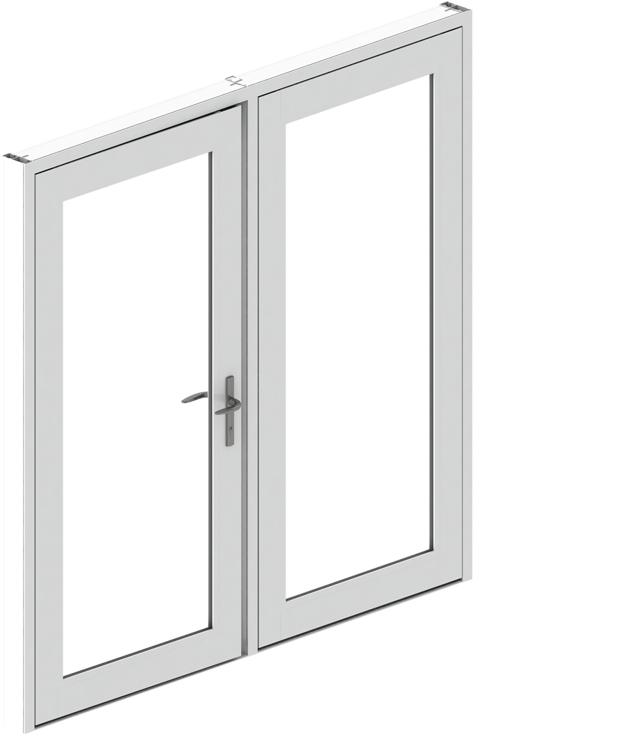 Frosted Glass Double Door PNG
