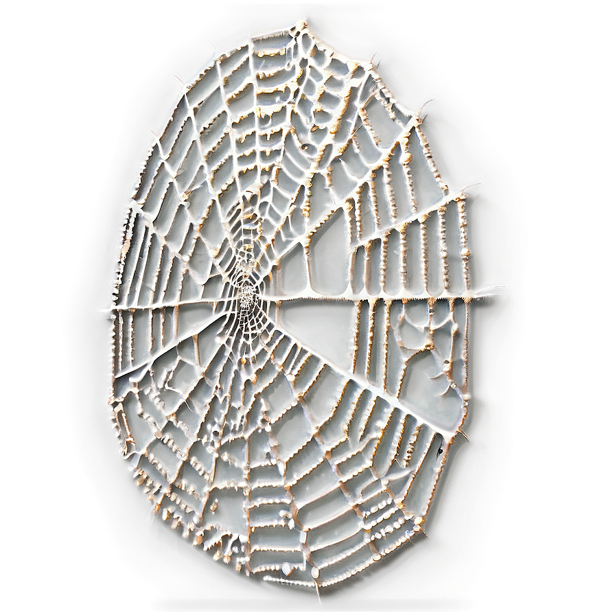 Frosted Spider Webon Dark Background PNG