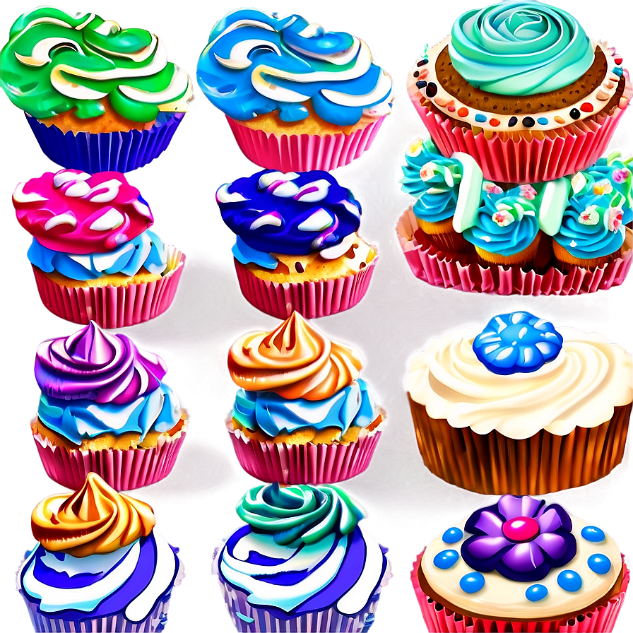 Frosting Cupcakes Png 06112024 PNG