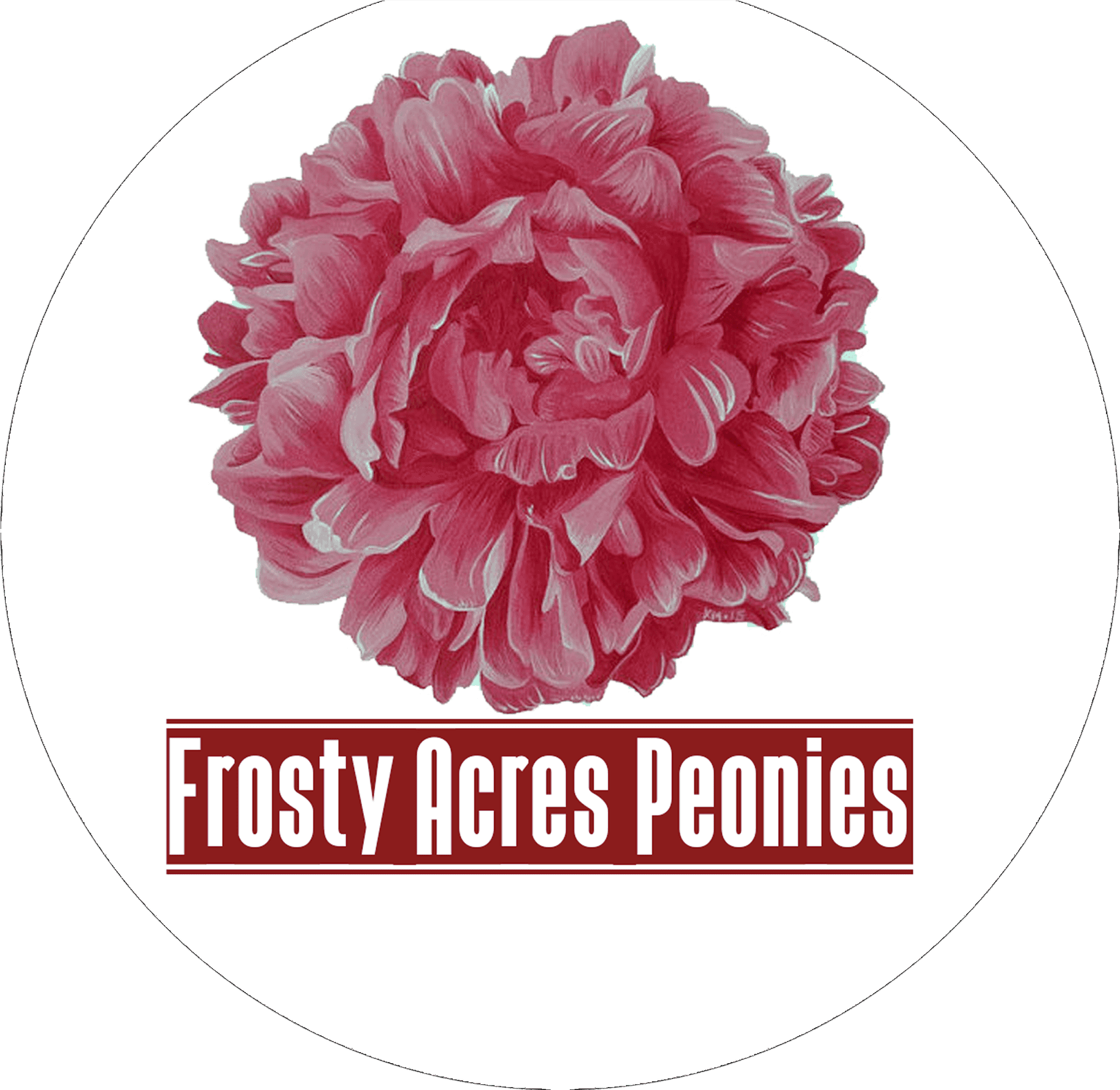 Frosty Acres Peonies Logo PNG