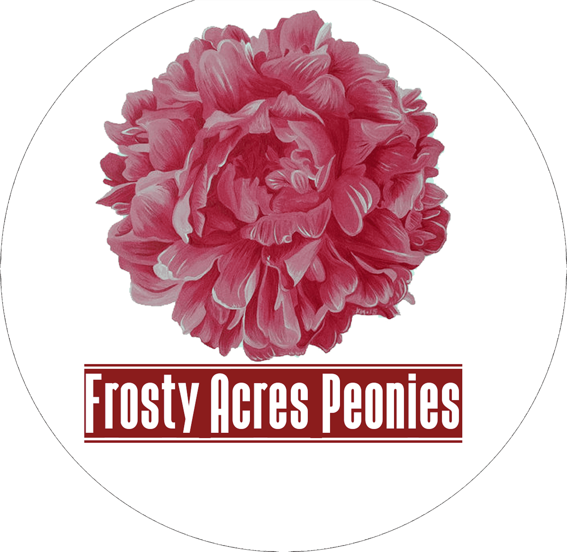 Download Frosty Acres Peonies Logo | Wallpapers.com