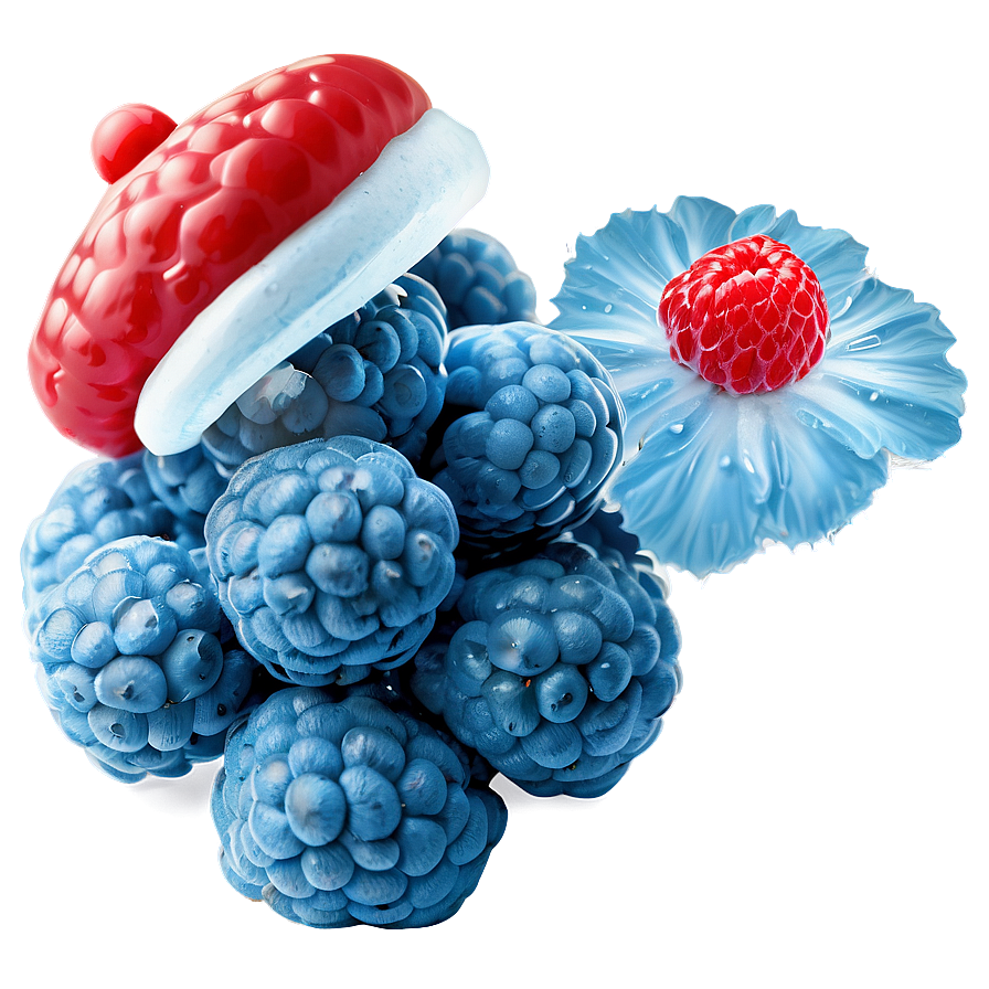 Frosty Blue Raspberry Png Dwc PNG