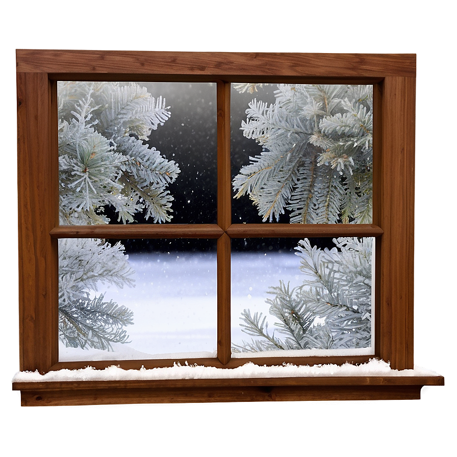 Frosty December Window Png Spt PNG