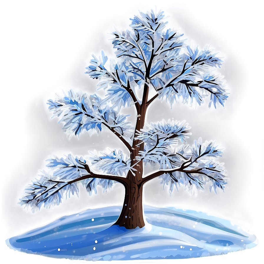 Frosty Snow Tree Png 59 PNG