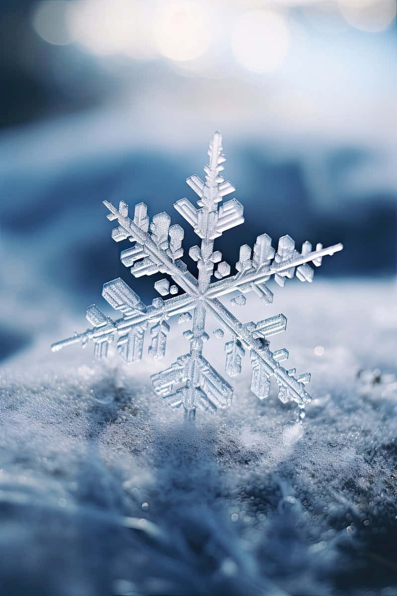 Download Frosty Snowflake Closeup Wallpaper | Wallpapers.com