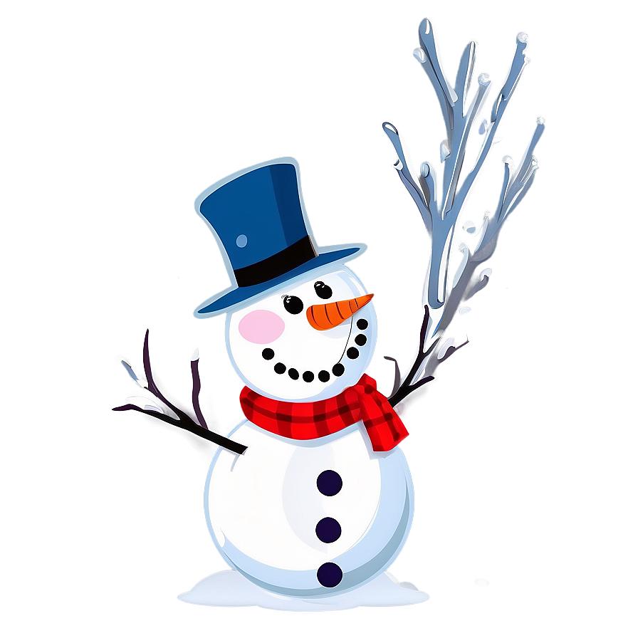 Frosty Snowman Illustration Png Wtn PNG
