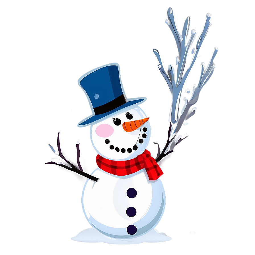 Download Frosty Snowman Illustration Png Wtn | Wallpapers.com