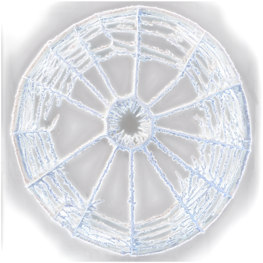 Frosty Spider Web Art PNG