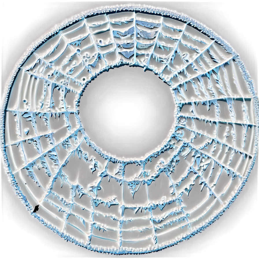 Frosty Spider Web Art PNG
