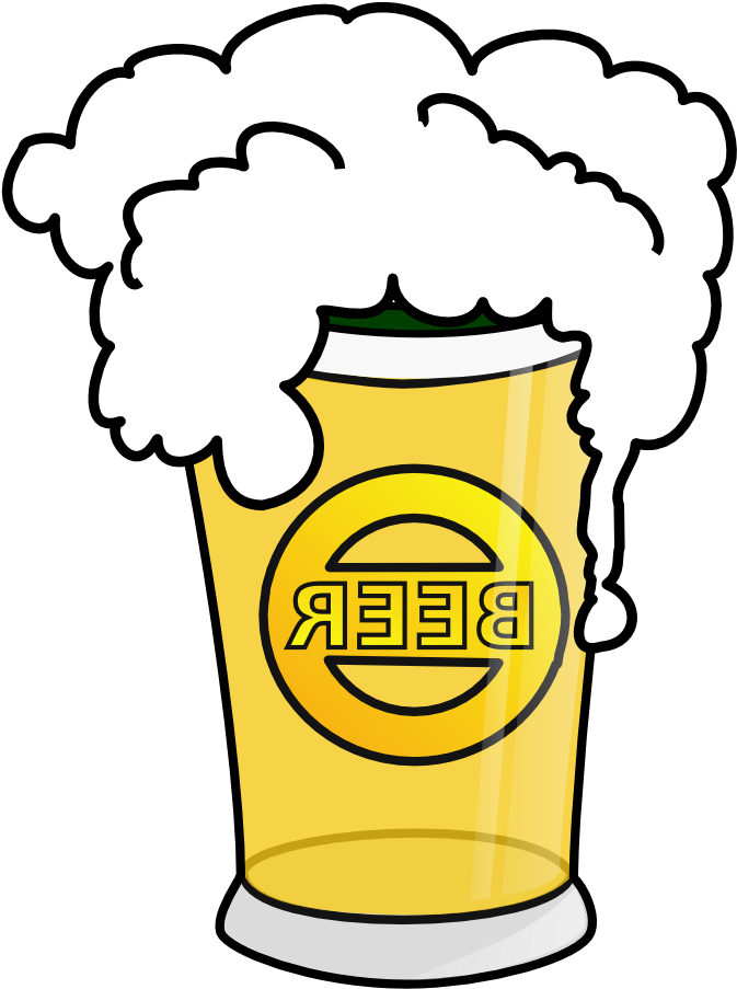 Frothy Beer Glass Cartoon PNG