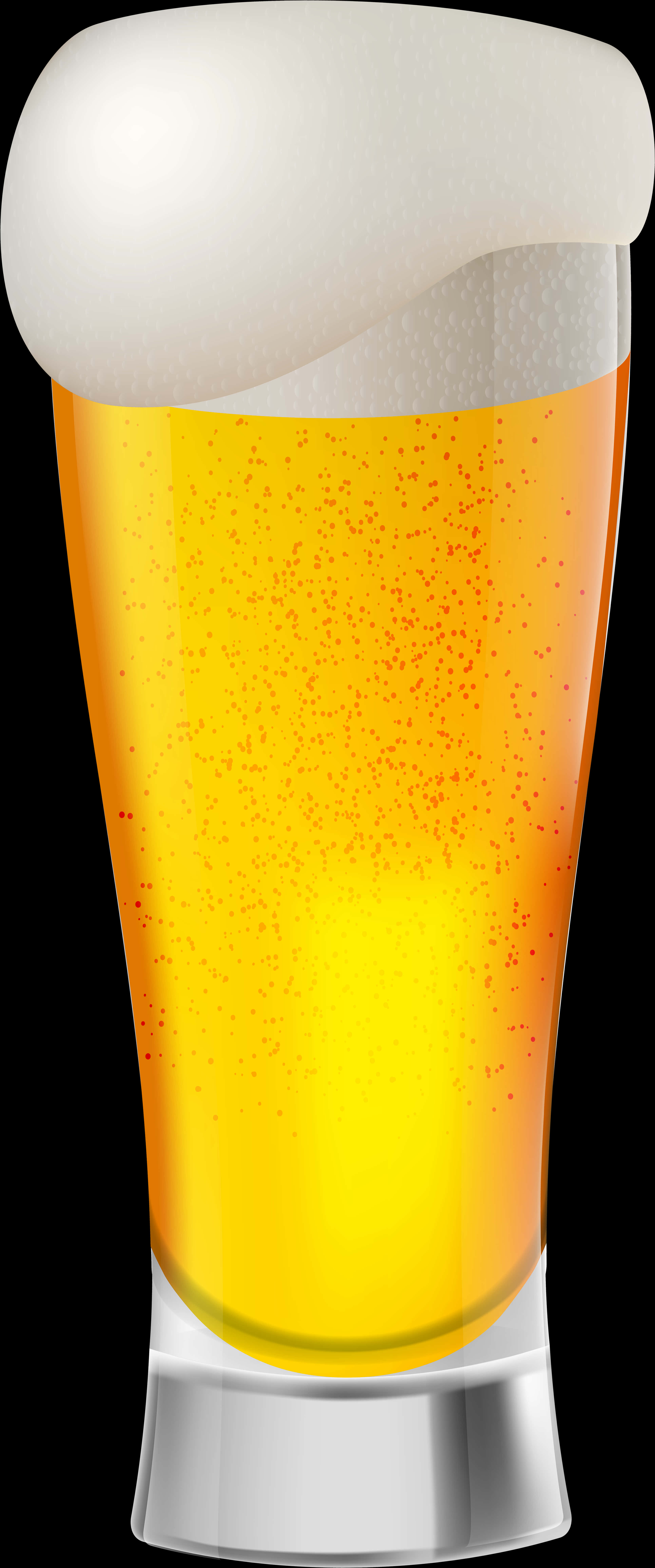Frothy Beer Glass Vector PNG