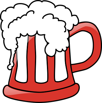 Frothy Beer Mug Cartoon PNG