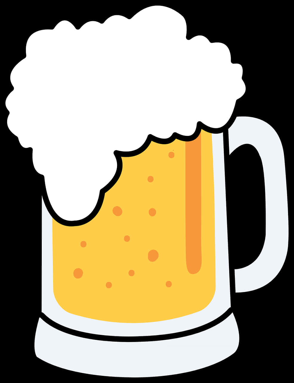 Frothy Beer Mug Clipart PNG