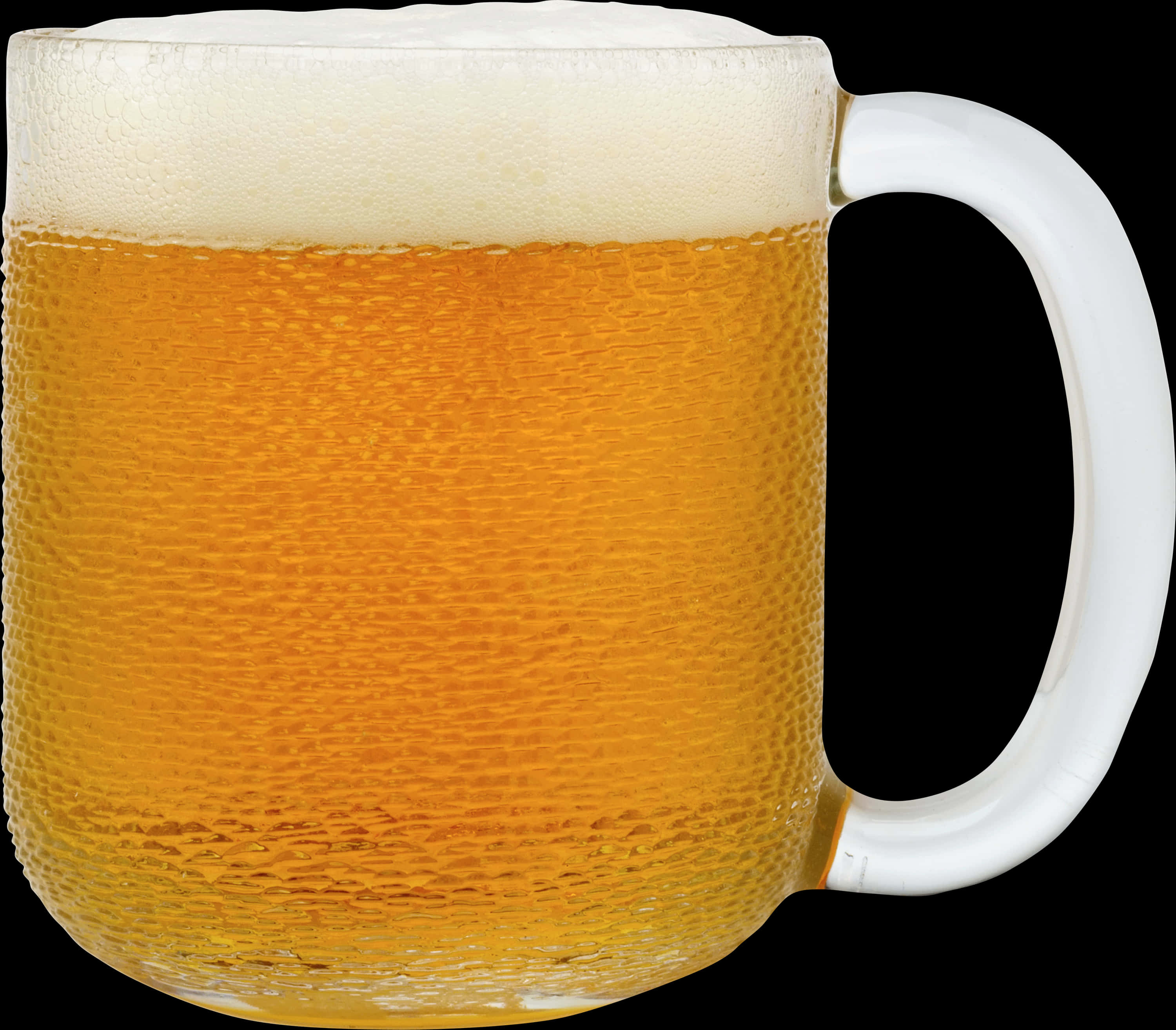 Frothy Beer Mug Closeup PNG