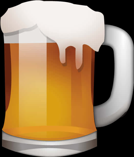 Frothy Beer Mug Graphic PNG