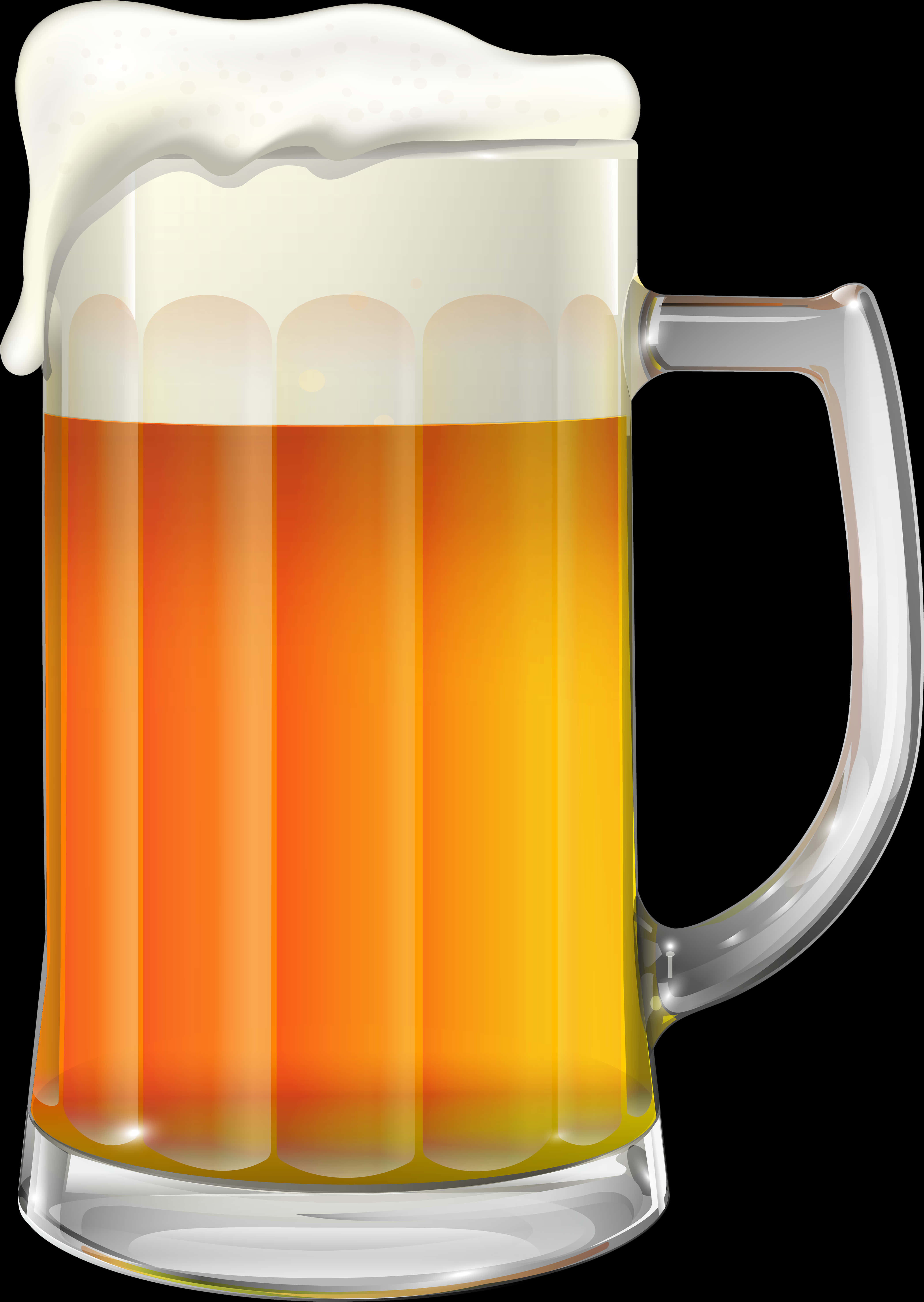 Frothy Beer Mug Illustration PNG