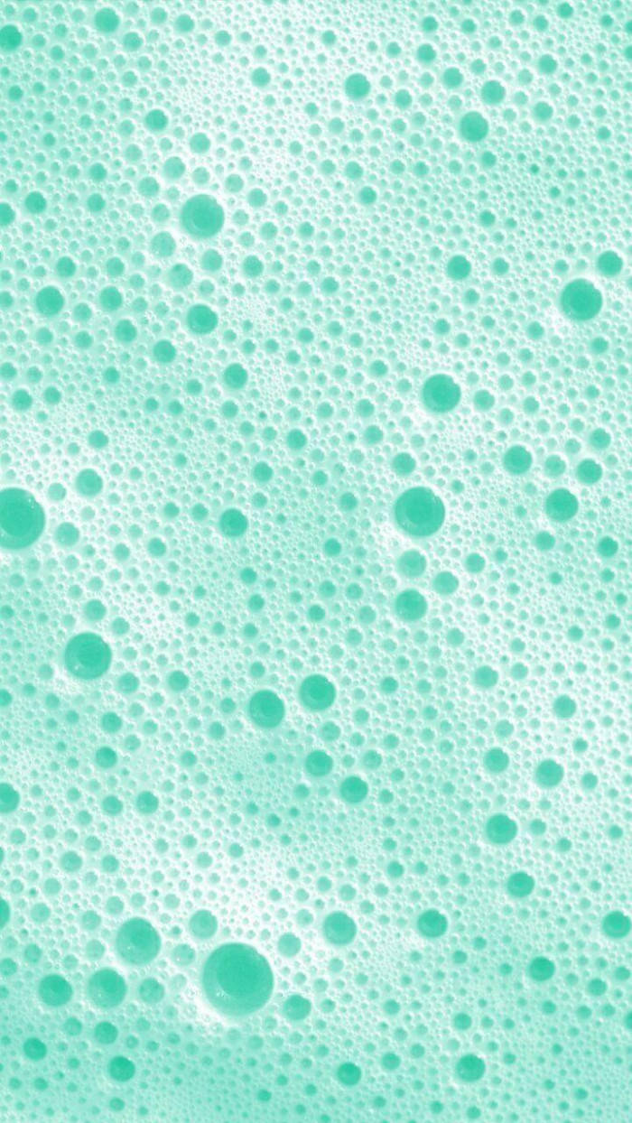 Frothy Pastel Green Aesthetic Bubbles Wallpaper