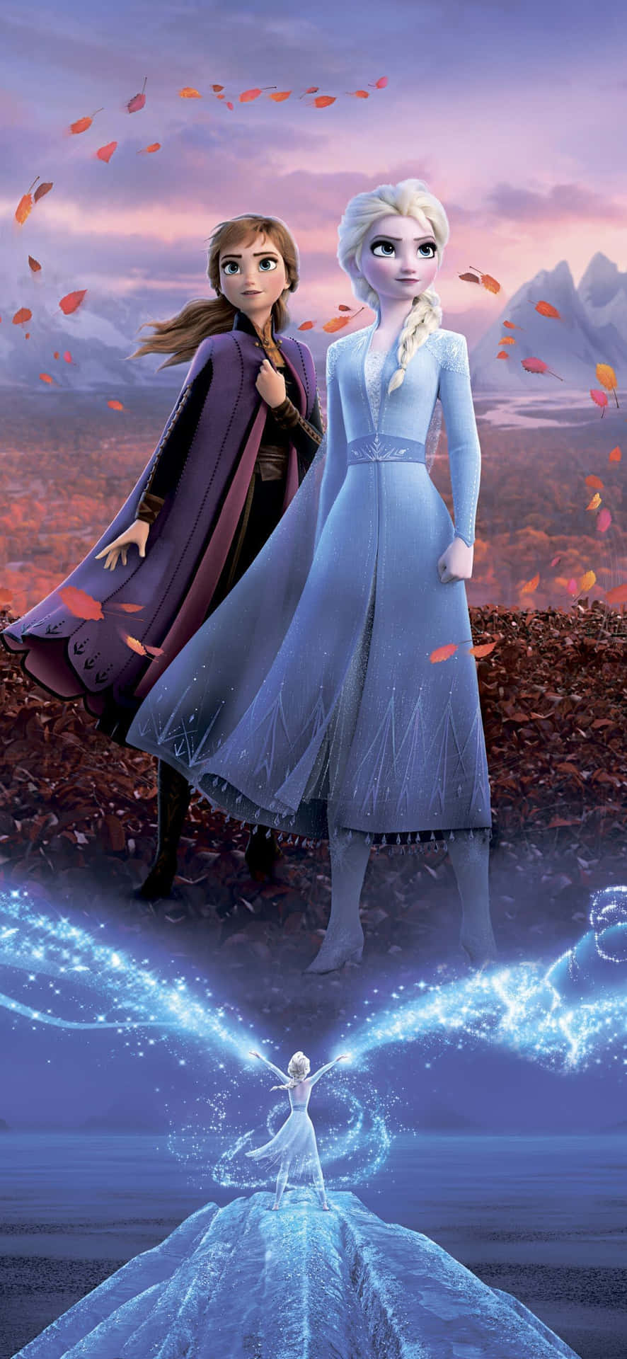 Labellezza Sorprendente Dell'abito Bianco Di Elsa In Frozen 2. Sfondo