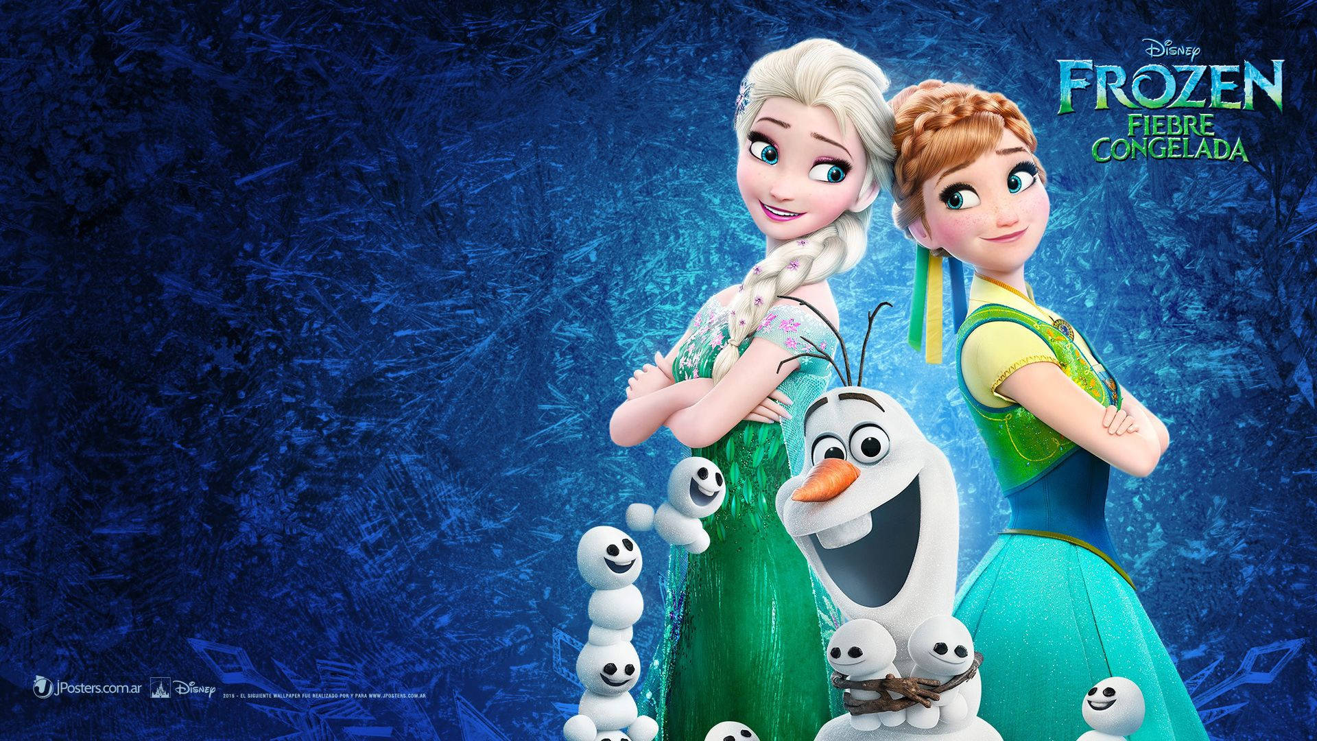 Anna, Elsa, and Olaf embark on a new adventure in Frozen 2. Wallpaper