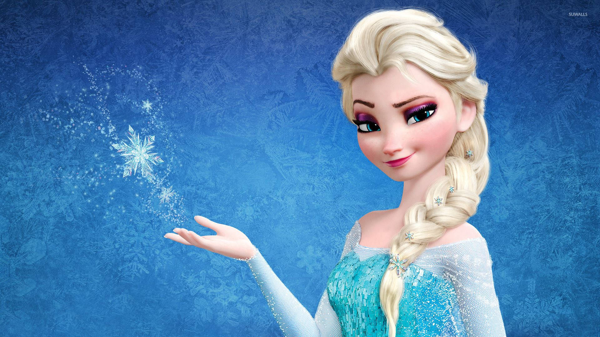 Queen Elsa from Disney's Frozen 2 Fights the Elements in All Her Glory Wallpaper
