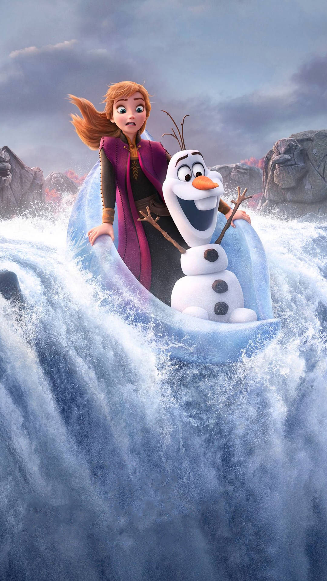 Frozen Anna And Olaf Wallpaper