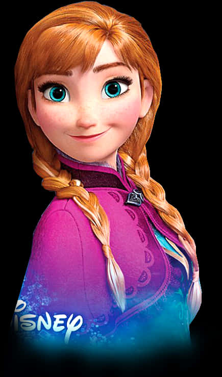 Frozen Anna Character Portrait PNG