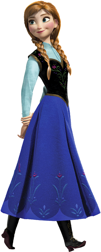 Frozen Anna Character Pose PNG