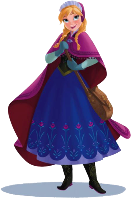 Frozen Anna Smilingin Winter Outfit PNG
