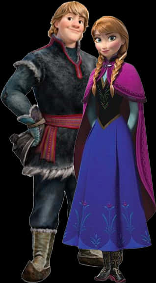 Frozen Annaand Kristoff Together PNG