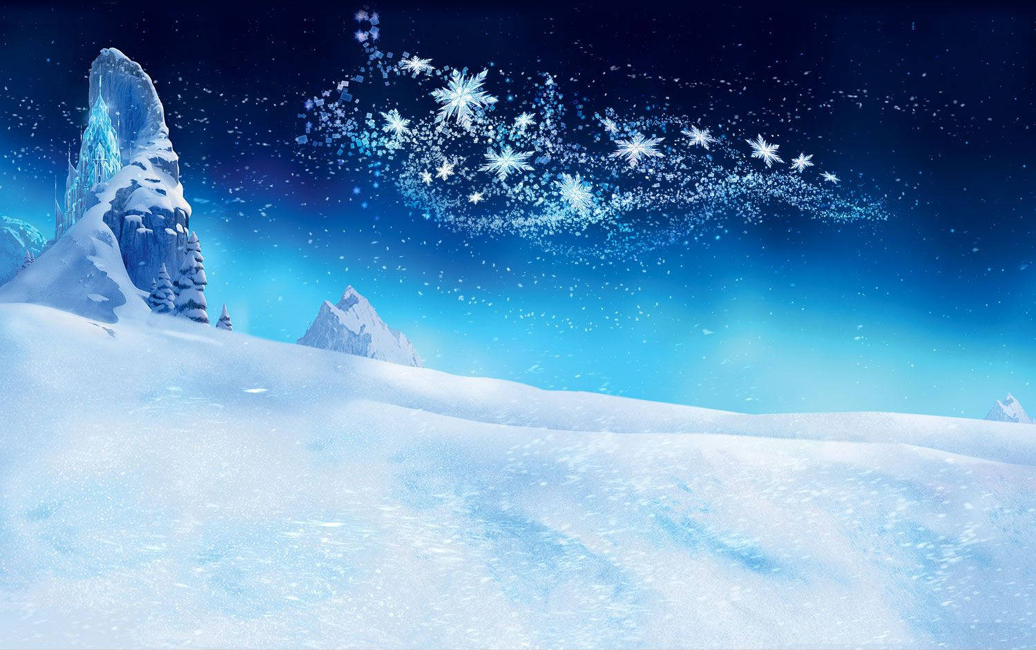 Frozen Castle In Winter Wallpaper